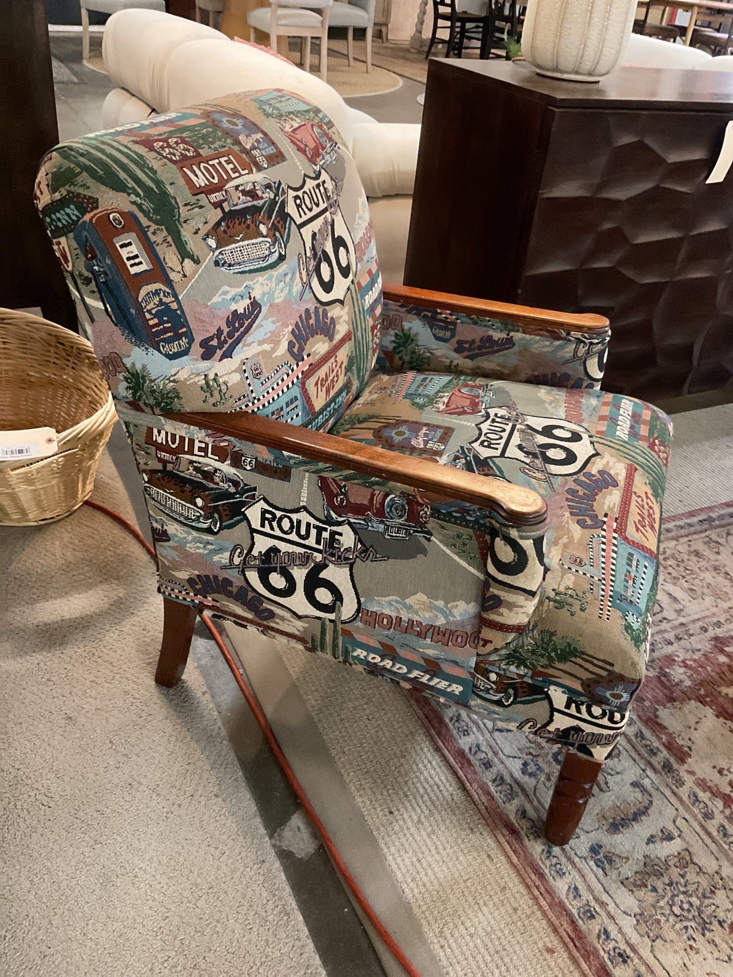 Custom Route 66 Arm Chair