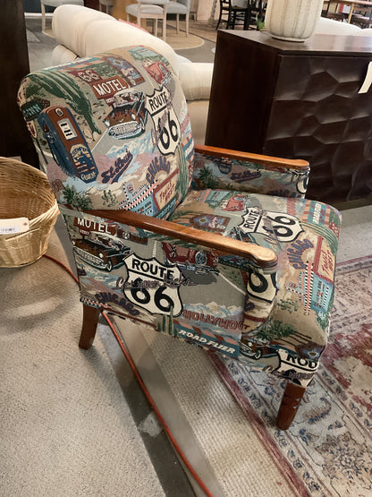 Custom Route 66 Arm Chair