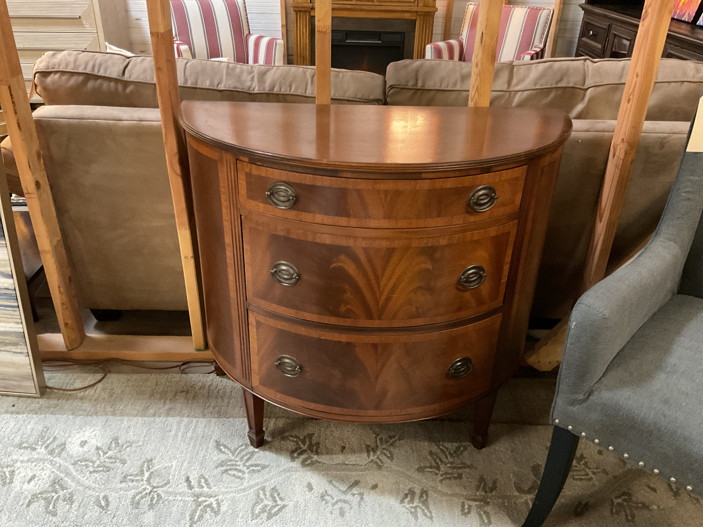 Vintage 3 Drawer Mahogany Chest