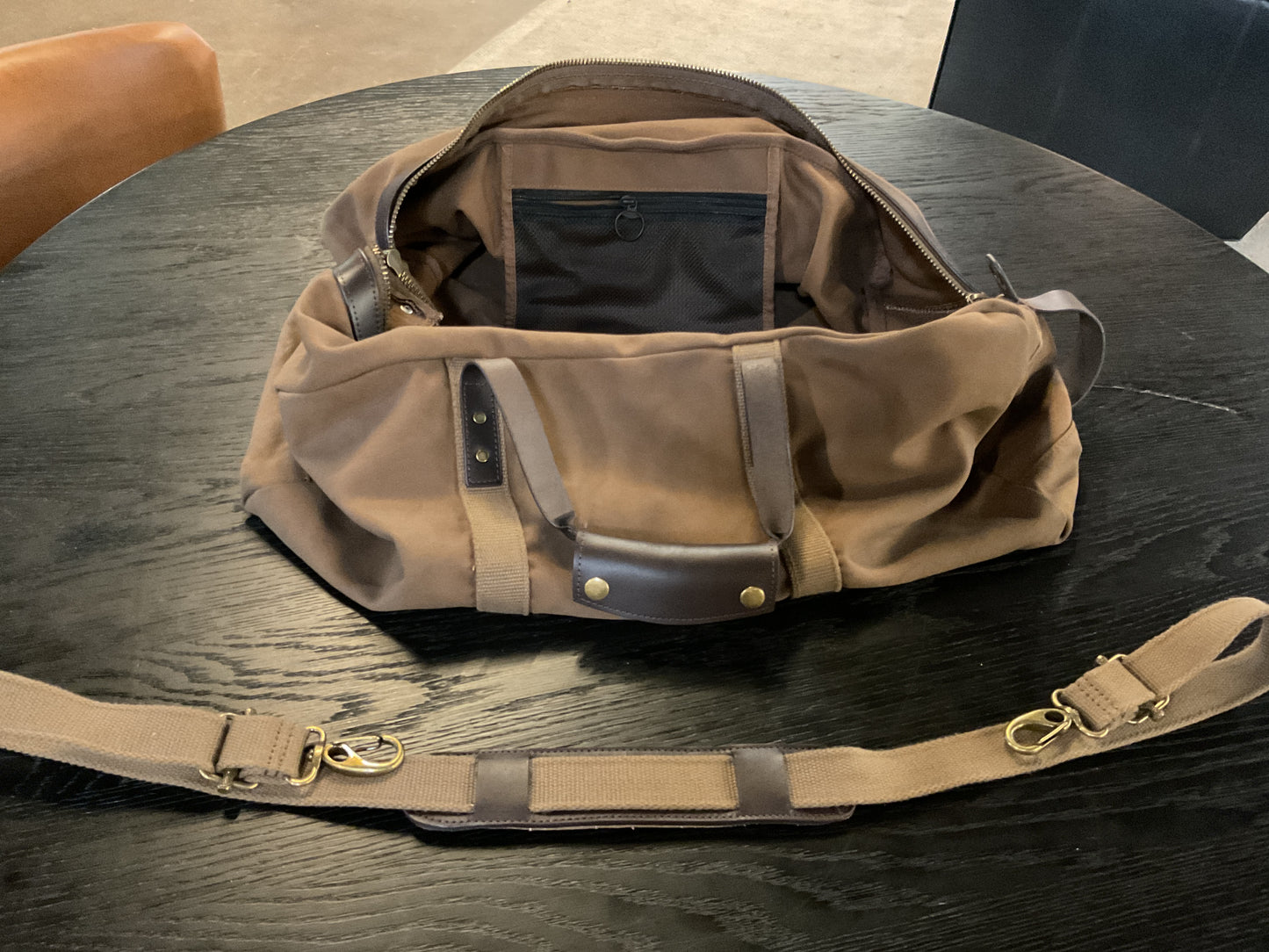 Land’s End Waxed Canvas Travel Duffle Bag