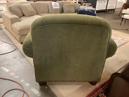 Custom Upholstered Velvet Club Chair