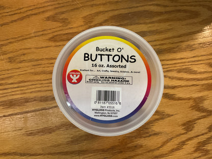 Bucket O’ Buttons (16oz) Assorted