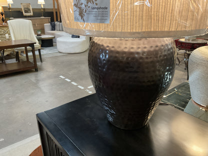 Metal Hammered Lamp w/ Shade