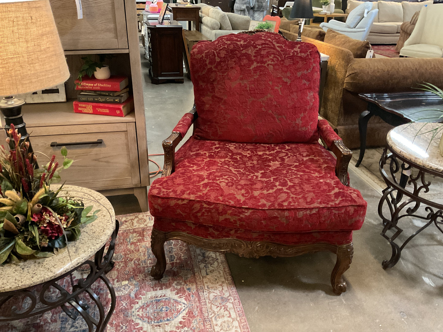 Louis XV Style Armchair w/Ottoman