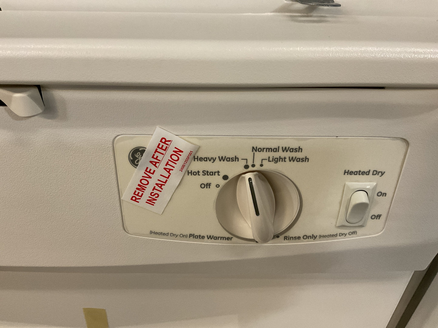 Dial Control GE Dishwasher