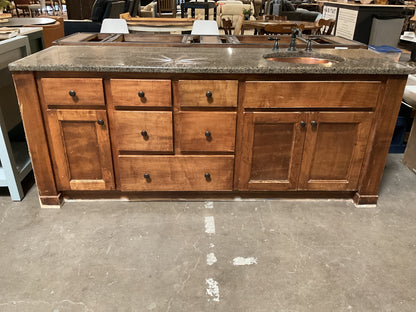 Solid Wood Sink Base w/Granite Top