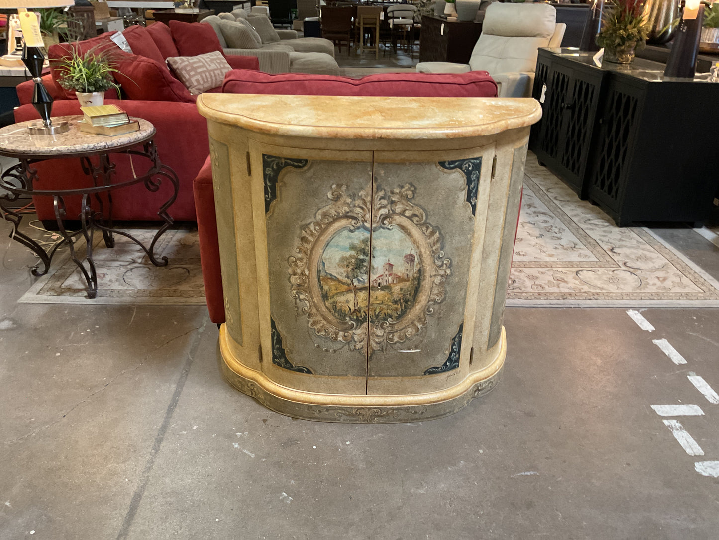 Artisanal Painted Cabinet