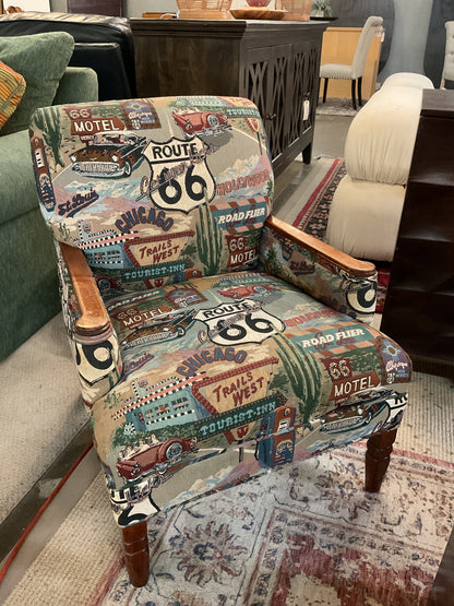 Custom Route 66 Arm Chair