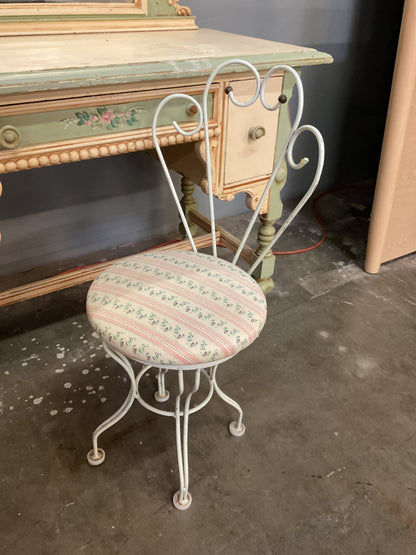 Antique Wood Child Vanity w/Stool