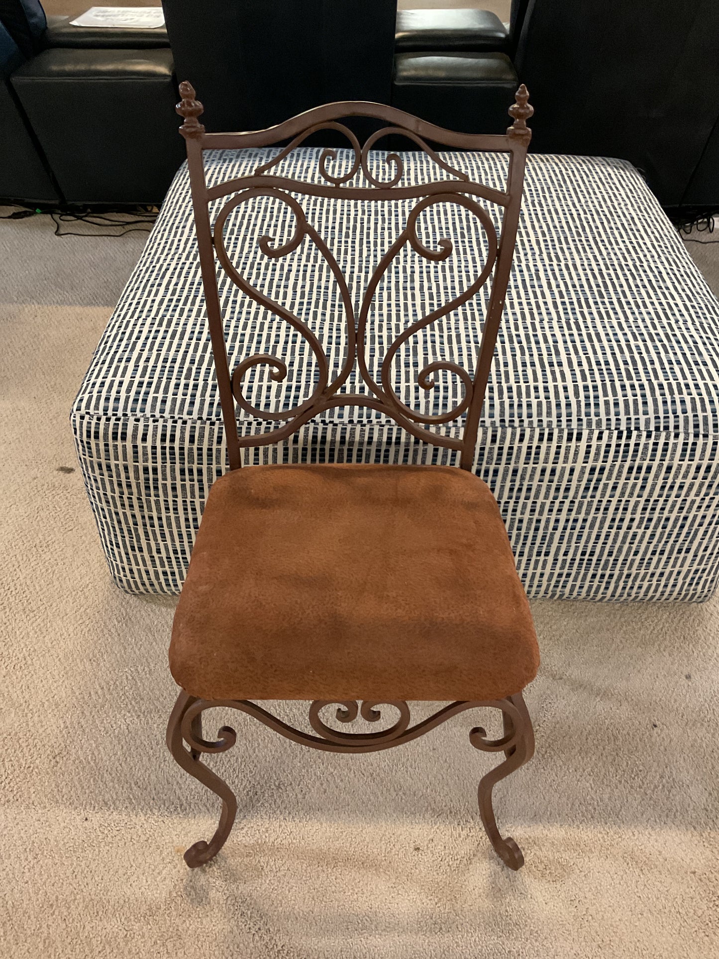 Metal Upholstered Side Chair