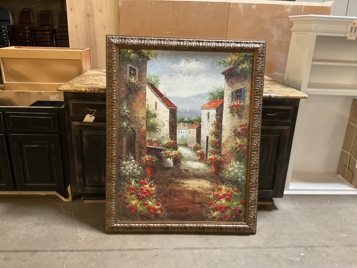 Italian Village Oil Painting on Canvas