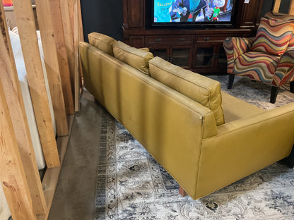 Vintage Gold Leather Sofa