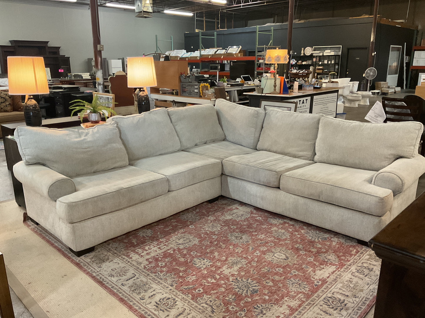 2 Pc Herringbone Sectional