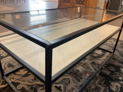 Glass Top Table w/Shelf