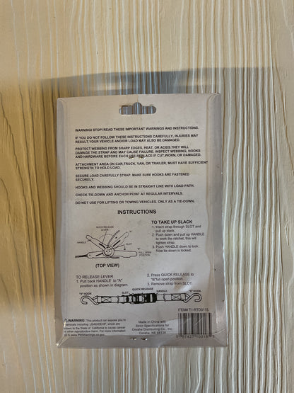 Ratchet Tie Down 1 x 15’