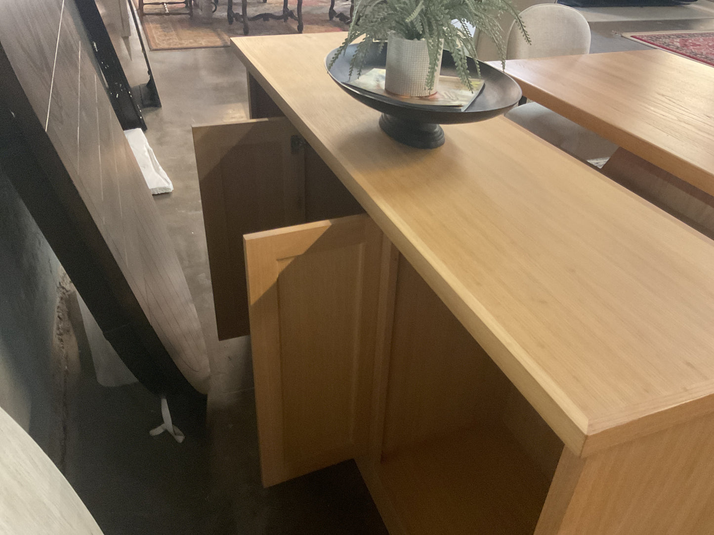 White Oak Service Buffet w/Storage