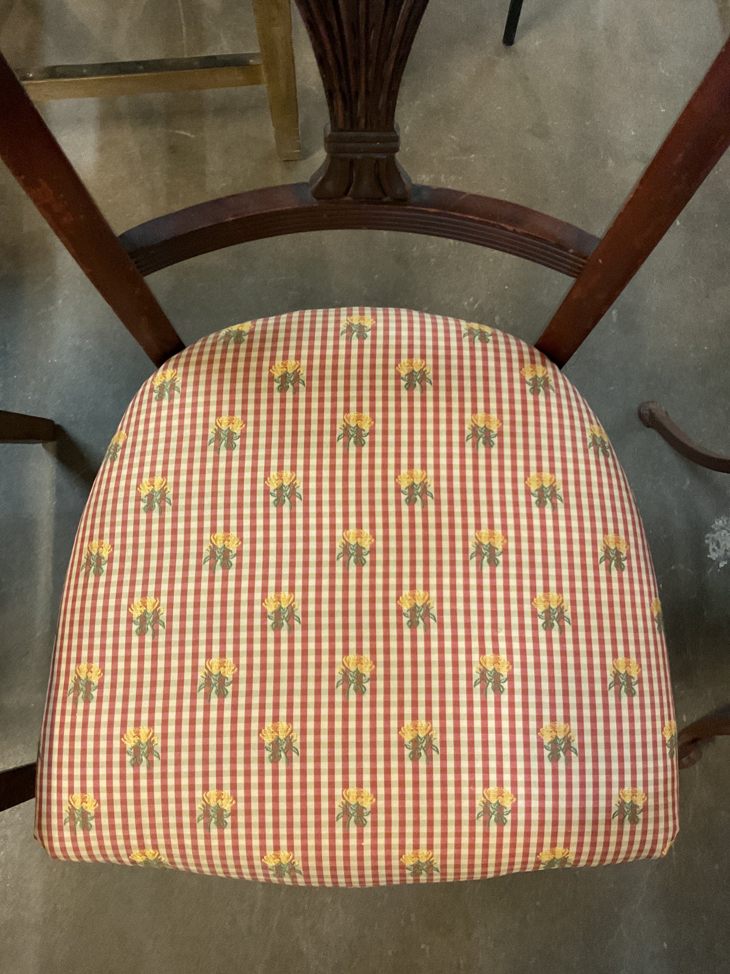Mid Century Upholstered Floral Chair