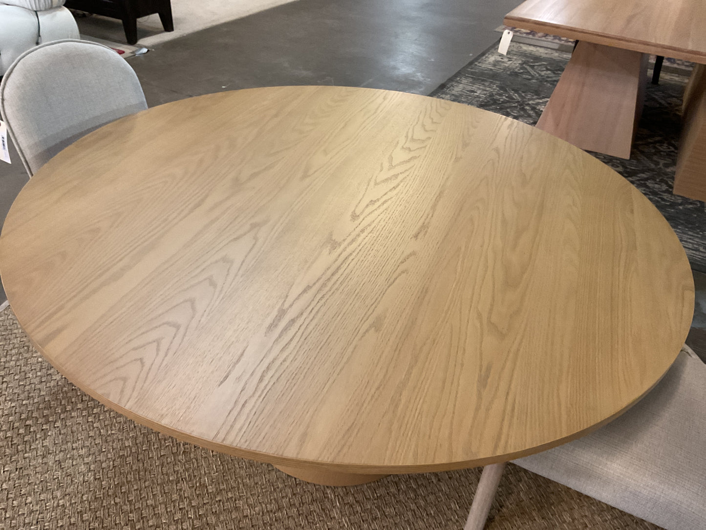 Orchid 60” Oak Round Pedestal Dining Table
