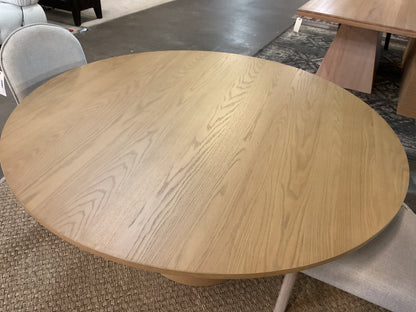 Orchid 60” Oak Round Pedestal Dining Table