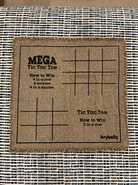 MEGA Tic-Tac-Toe & Checkers Reversible Rug