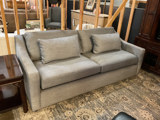 Tuxedo Tweed Curved Arm Sofa