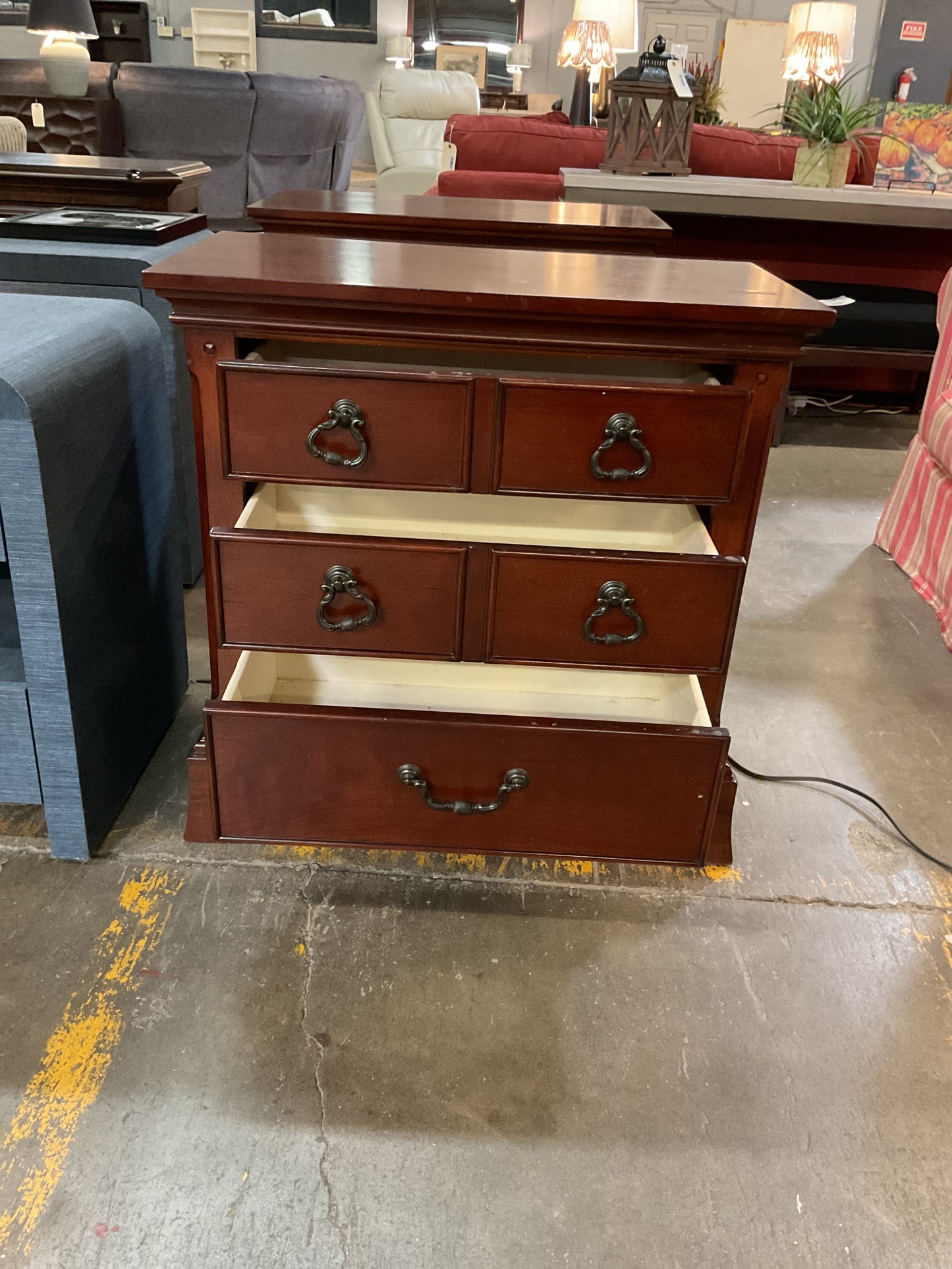 3 Drawer Wood Nightstand