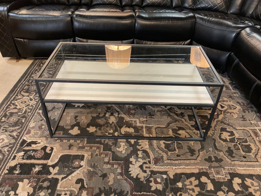 Glass Top Table w/Shelf