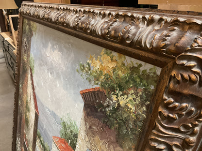 Italian Village Oil Painting on Canvas