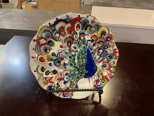 Anthropologie Peacock Plate
