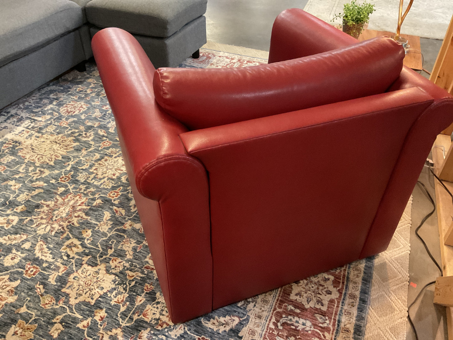 Red Vinyl Club Chair