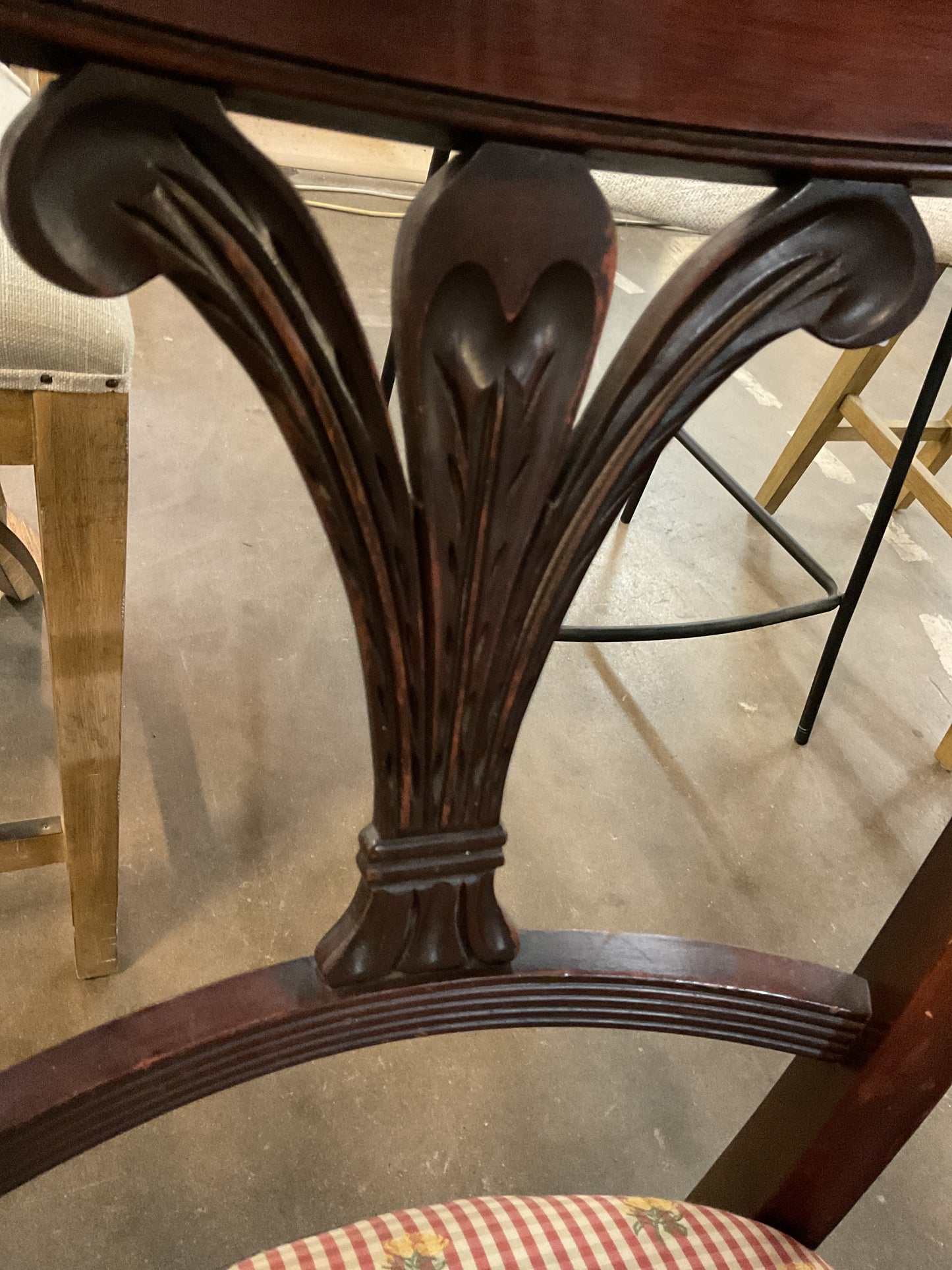 Mid Century Upholstered Floral Chair