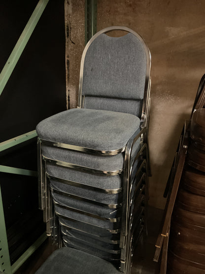 Blue Upholstered Stackable Chairs