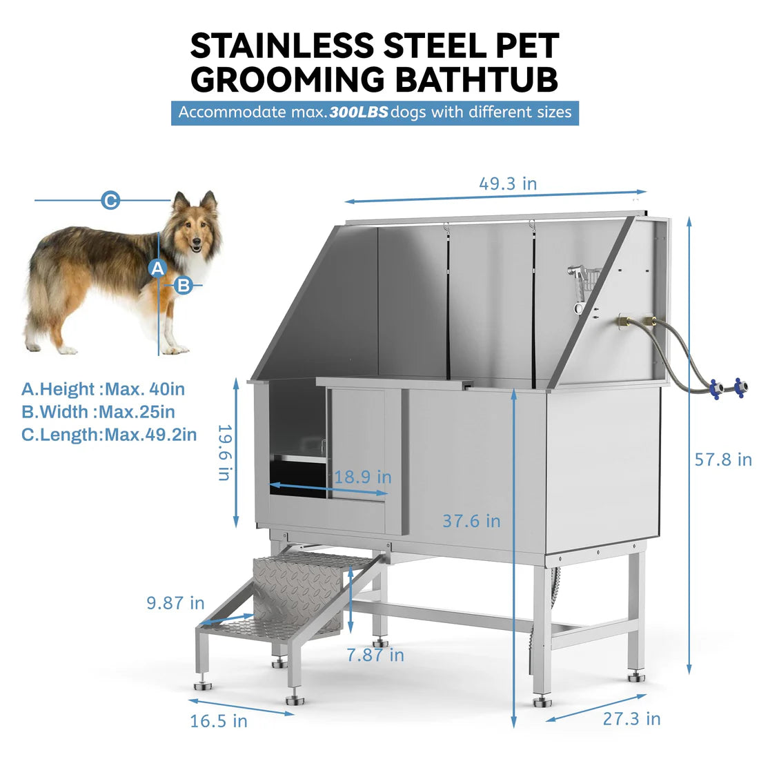 Garvee 50” Dog Wash Station