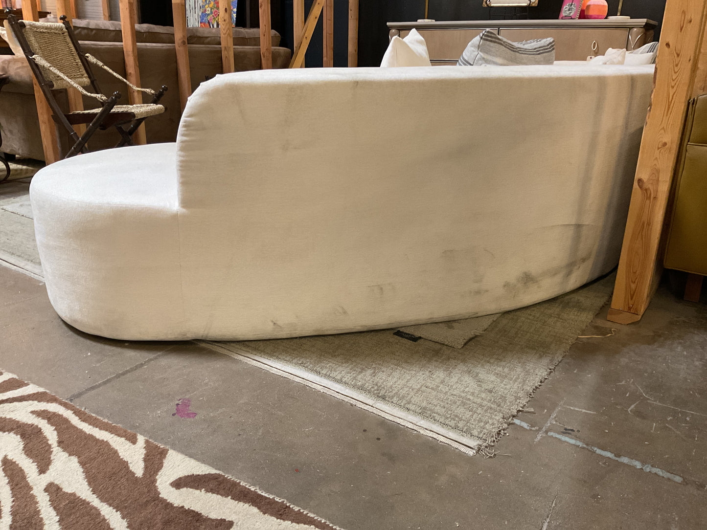 Ivy Bronx Chenille Curved Sofa