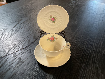 Spode Billingsley Rose Pink Teacup & Saucer
