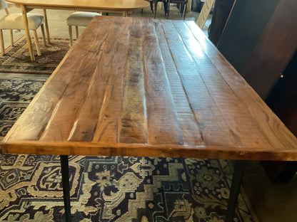 Acacia Plank Table w/ Metal Base