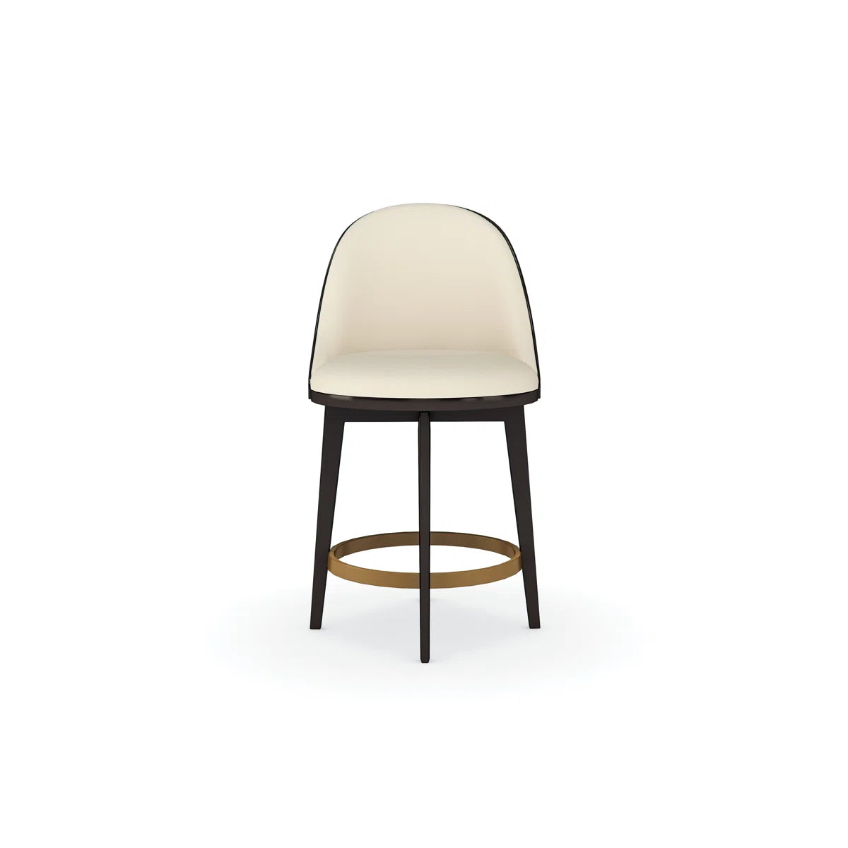 Vegan Leather Swivel Counter Stool by Caracole