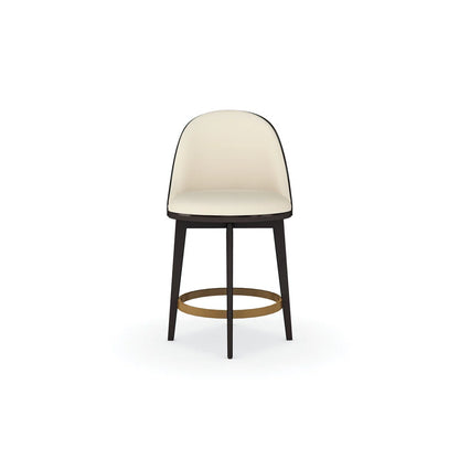 Vegan Leather Swivel Counter Stool by Caracole
