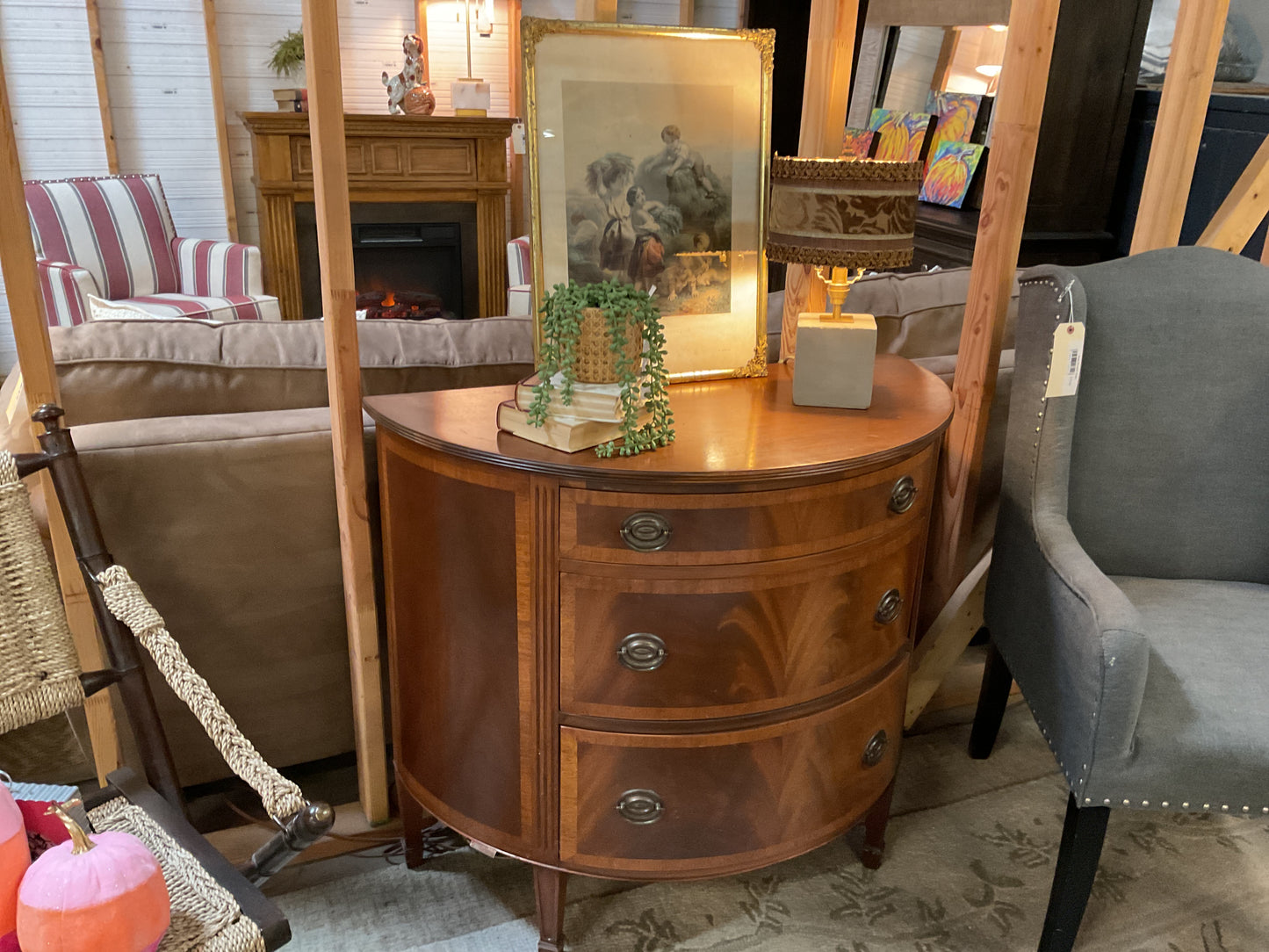 Vintage 3 Drawer Mahogany Chest
