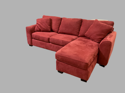 Reversible Suede Chaise Sofa by Haverty’s