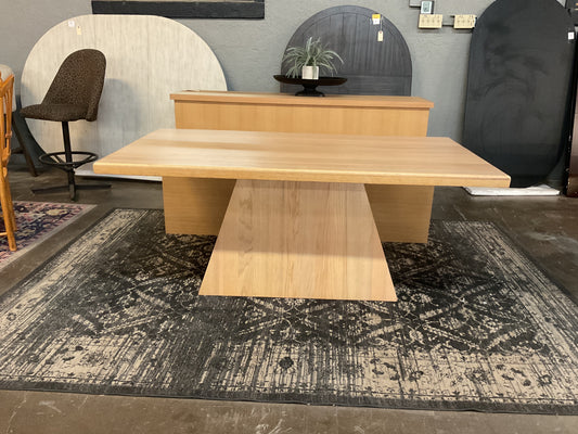 Solid White Oak Dining Table w/Bench