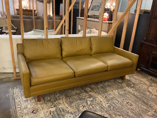 Vintage Gold Leather Sofa