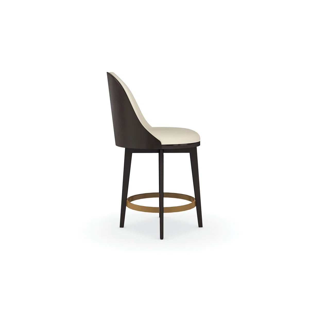 Vegan Leather Swivel Counter Stool by Caracole