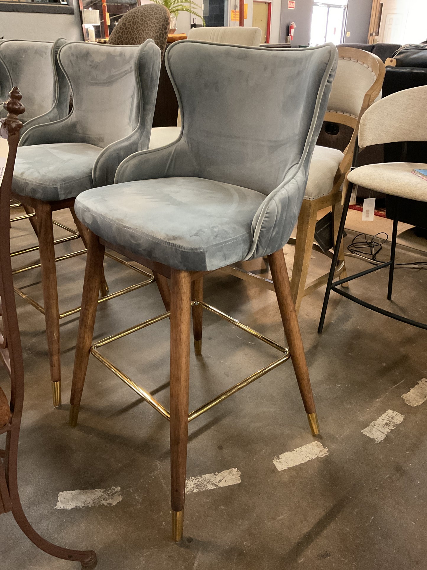 RoundHill Wingback Counter Height Stools (Set of 2)