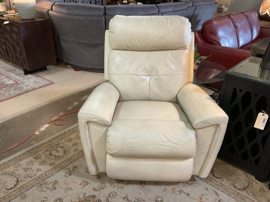 White Leather Rocker Recliner
