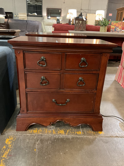 3 Drawer Wood Nightstand
