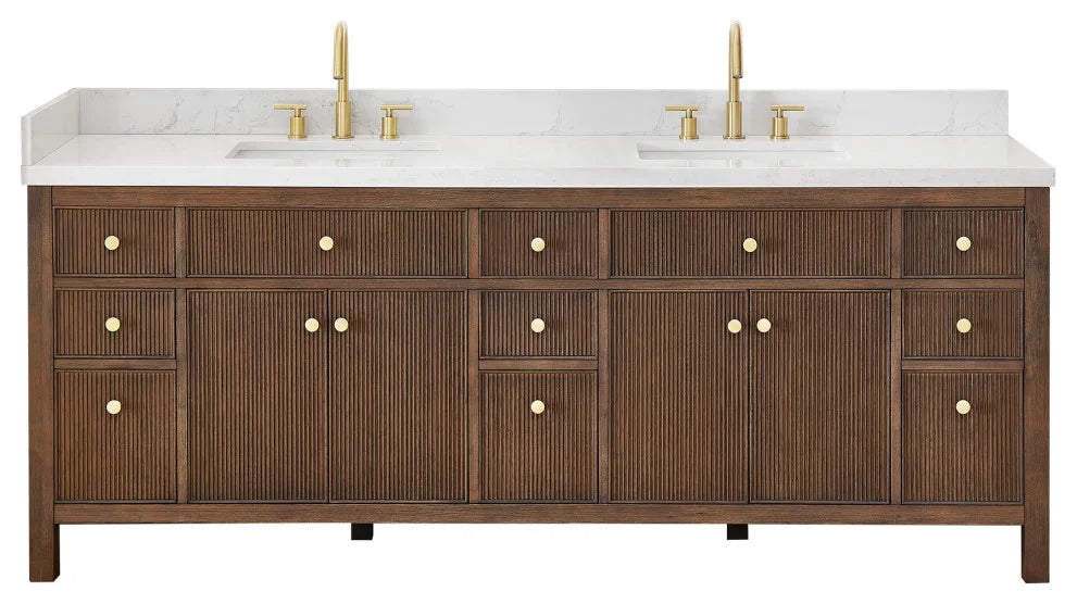 Kazuki 84” Double Bathroom Vanity (No Top)