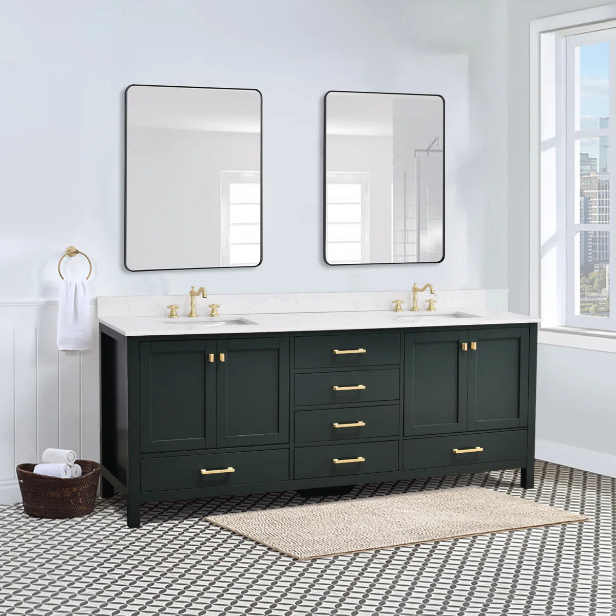 Render 84” Double Bathroom Vanity
