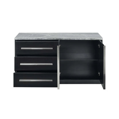 Anxhela 66” Marble Top Credenza/Drink Station