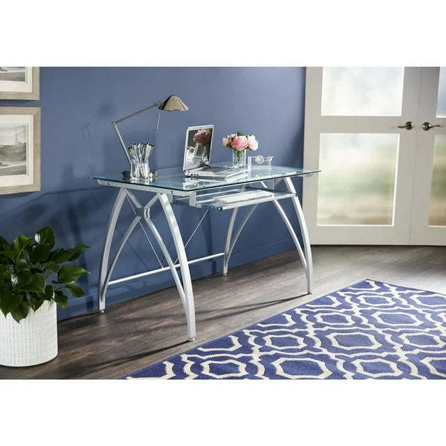 Vista 48” Glass Computer Desk